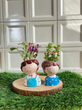 Little Garden Friends Resin Planter Set