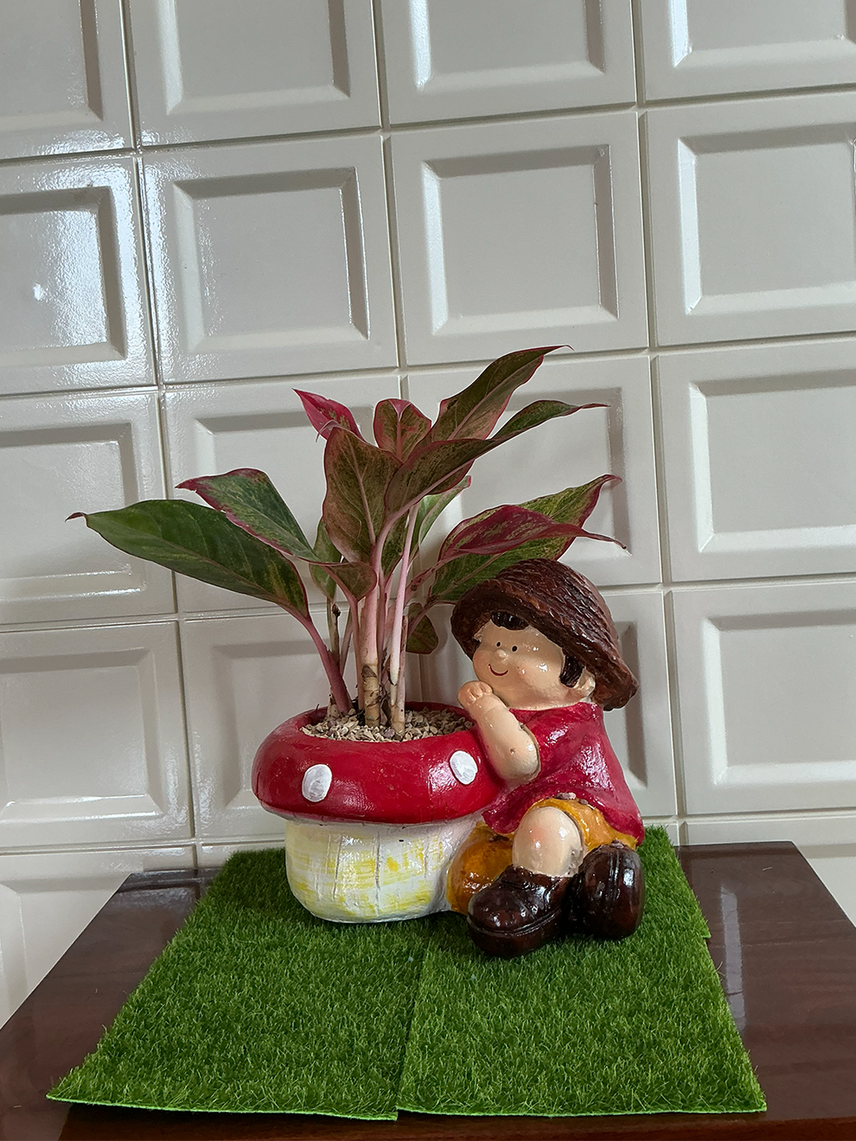 Mushroom Fairy Resin Planter