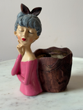 Pink Lady Resin Planter