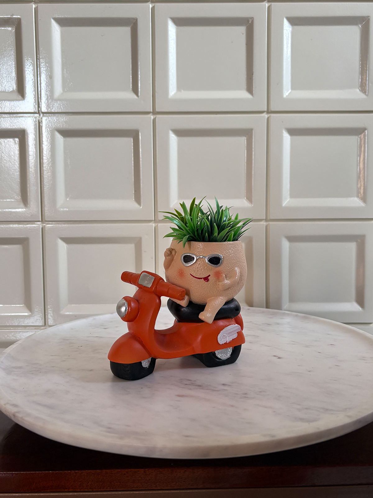 Scooter Buddy Resin Planter