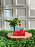 Storybook Travel Resin Planter