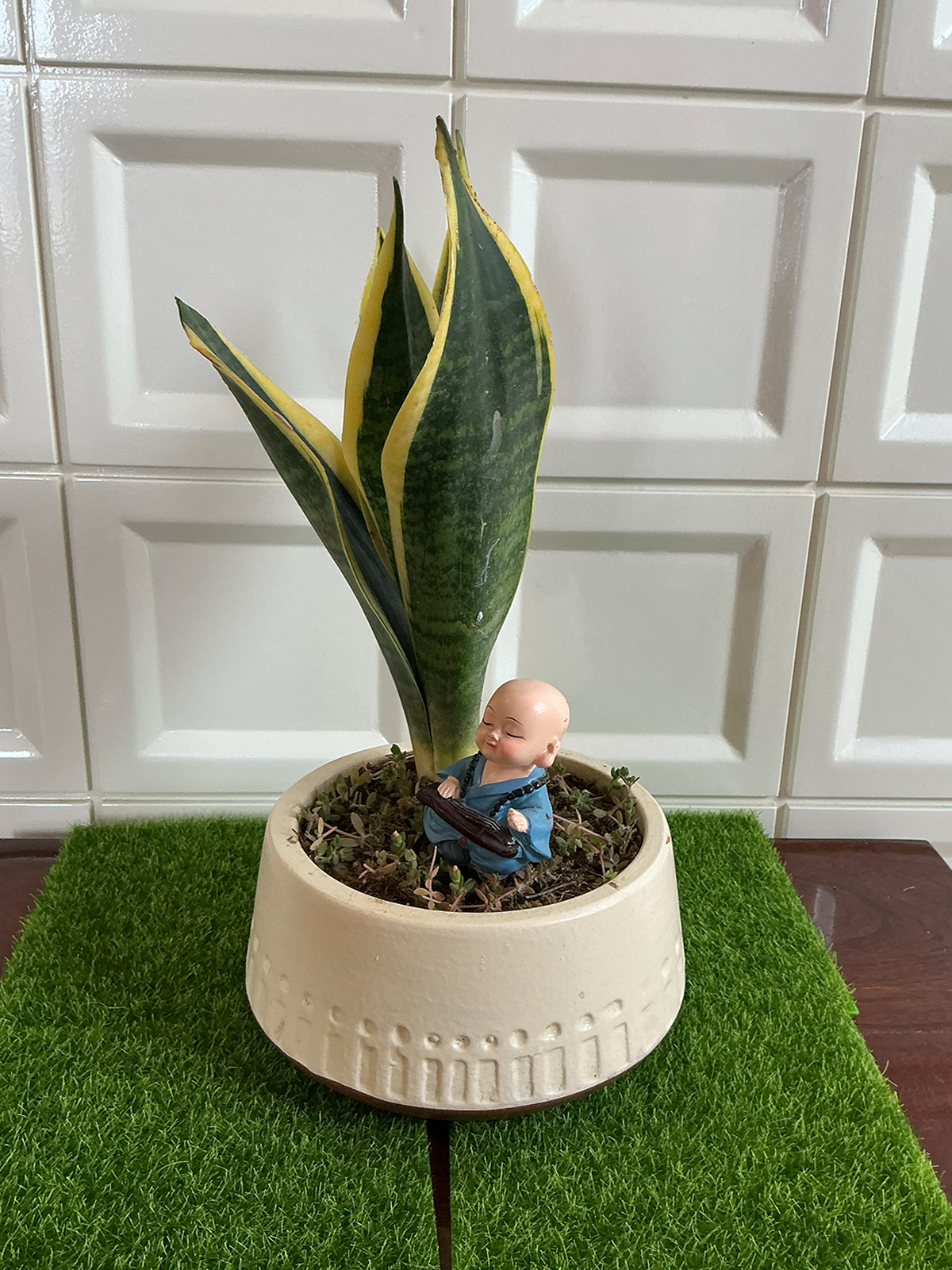 Zen Monk Terracotta Planter